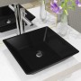 Lavabo cuadrado de cerámica negro 41,5x41,5x12 cm de vidaXL, Lavabos - Ref: Foro24-142739, Precio: 60,38 €, Descuento: %