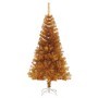 Árbol de Navidad artificial con soporte PET dorado 150 cm en Decoración Festiva y Estacional | Comprar online en Foru.es