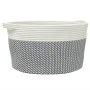 Gray and white cotton storage basket Ø40x25 cm by , Baskets - Ref: Foro24-358462, Price: 20,21 €, Discount: %