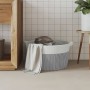 Cesta de almacenaje algodón gris y blanco Ø40x25 cm de , Cestas - Ref: Foro24-358462, Precio: 20,51 €, Descuento: %