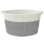 Cesta de almacenaje algodón gris y blanco Ø40x25 cm de , Cestas - Ref: Foro24-358462, Precio: 20,51 €, Descuento: %