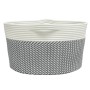 Cesta de almacenaje algodón gris y blanco Ø40x25 cm de , Cestas - Ref: Foro24-358462, Precio: 20,51 €, Descuento: %