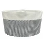 Gray and white cotton storage basket Ø40x25 cm by , Baskets - Ref: Foro24-358462, Price: 20,21 €, Discount: %