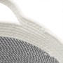 Cesta de almacenaje algodón gris y blanco Ø40x25 cm de , Cestas - Ref: Foro24-358462, Precio: 20,51 €, Descuento: %