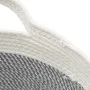 Gray and white cotton storage basket Ø40x25 cm by , Baskets - Ref: Foro24-358462, Price: 20,21 €, Discount: %