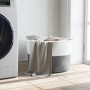 Cesta para ropa sucia algodón gris y blanco Ø55x36 cm de , Cestas para ropa - Ref: Foro24-358469, Precio: 30,09 €, Descuento: %