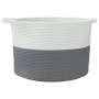 Cesta para ropa sucia algodón gris y blanco Ø55x36 cm de , Cestas para ropa - Ref: Foro24-358469, Precio: 30,09 €, Descuento: %