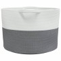Cesta para ropa sucia algodón gris y blanco Ø55x36 cm de , Cestas para ropa - Ref: Foro24-358469, Precio: 30,09 €, Descuento: %