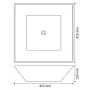 Lavabo cuadrado de cerámica negro 41,5x41,5x12 cm de vidaXL, Lavabos - Ref: Foro24-142739, Precio: 48,10 €, Descuento: %