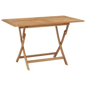Mesa plegable de jardín madera maciza de teca 120x70x75 cm de vidaXL, Mesas de jardín - Ref: Foro24-44682, Precio: 158,27 €, ...