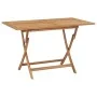 Folding garden table solid teak wood 120x70x75 cm by vidaXL, Garden tables - Ref: Foro24-44682, Price: 158,27 €, Discount: %