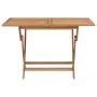 Folding garden table solid teak wood 120x70x75 cm by vidaXL, Garden tables - Ref: Foro24-44682, Price: 158,27 €, Discount: %