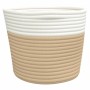 Cestas de almacenaje 2 uds algodón beige y blanco Ø24x18 cm de , Cestas - Ref: Foro24-358455, Precio: 21,32 €, Descuento: %