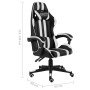 Silla gaming de cuero sintético negro y blanco de vidaXL, Sillas de oficina - Ref: Foro24-20523, Precio: 125,44 €, Descuento: %