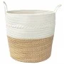 Cesta de almacenaje algodón marrón y blanco Ø43x38 cm de , Cestas - Ref: Foro24-358488, Precio: 29,56 €, Descuento: %