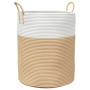 Cesta de almacenaje algodón beige y blanco Ø38x46 cm de , Cestas - Ref: Foro24-358483, Precio: 36,77 €, Descuento: %