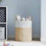 Cesta de almacenaje algodón beige y blanco Ø38x46 cm de , Cestas - Ref: Foro24-358483, Precio: 31,91 €, Descuento: %