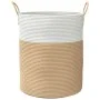 Cesta de almacenaje algodón beige y blanco Ø38x46 cm de , Cestas - Ref: Foro24-358483, Precio: 31,91 €, Descuento: %