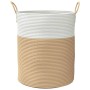 Cesta de almacenaje algodón beige y blanco Ø38x46 cm de , Cestas - Ref: Foro24-358483, Precio: 36,77 €, Descuento: %
