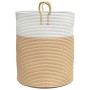 Cesta de almacenaje algodón beige y blanco Ø38x46 cm de , Cestas - Ref: Foro24-358483, Precio: 36,77 €, Descuento: %