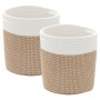 Cestas de almacenaje 2 uds algodón marrón y blanco Ø28x28 cm de , Cestas - Ref: Foro24-358460, Precio: 38,53 €, Descuento: %