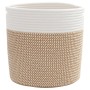 Cestas de almacenaje 2 uds algodón marrón y blanco Ø28x28 cm de , Cestas - Ref: Foro24-358460, Precio: 38,53 €, Descuento: %