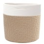 Cestas de almacenaje 2 uds algodón marrón y blanco Ø28x28 cm de , Cestas - Ref: Foro24-358460, Precio: 38,53 €, Descuento: %