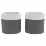 Cestas de almacenaje 2 uds algodón gris y blanco Ø28x18 cm de , Cestas - Ref: Foro24-358457, Precio: 27,33 €, Descuento: %