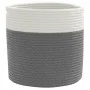 Cestas de almacenaje 2 uds algodón gris y blanco Ø28x18 cm de , Cestas - Ref: Foro24-358457, Precio: 27,33 €, Descuento: %
