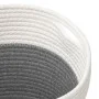Cestas de almacenaje 2 uds algodón gris y blanco Ø28x18 cm de , Cestas - Ref: Foro24-358457, Precio: 27,33 €, Descuento: %