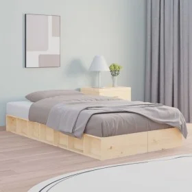 Bettgestell aus Massivholz 100x200 cm von , Betten und Lattenroste - Ref: Foro24-820686, Preis: 78,00 €, Rabatt: %
