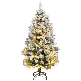 Árbol Navidad artificial con bisagras 150 LED y bolas 120 cm en Decoración Festiva y Estacional | Comprar online en Foru.es