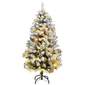 Árbol Navidad artificial con bisagras 150 LED y bolas 120 cm en Decoración Festiva y Estacional | Comprar online en Foru.es