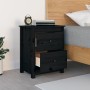 Mesita de noche madera maciza de pino negra 50x35x61,5 cm de vidaXL, Mesitas de noche - Ref: Foro24-813687, Precio: 54,60 €, ...