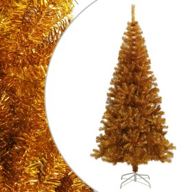 Árbol de Navidad artificial con soporte PET dorado 210 cm en Decoración Festiva y Estacional | Comprar online en Foru.es