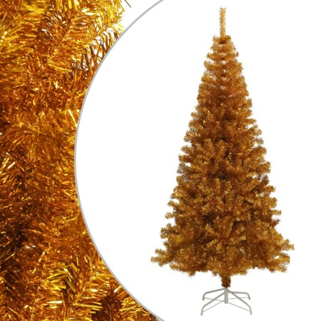 Árbol de Navidad artificial con soporte PET dorado 210 cm en Decoración Festiva y Estacional | Comprar online en Foru.es