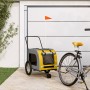 Remolque de bicicleta mascotas hierro tela Oxford amarillo gris de , Cochecitos para mascotas - Ref: Foro24-93854, Precio: 10...