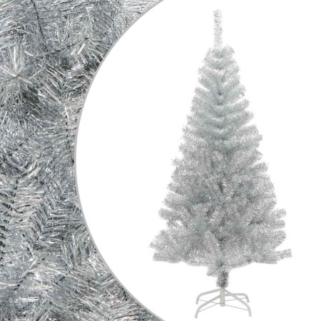 Árbol de Navidad artificial con soporte PET plateado 150 cm en Decoración Festiva y Estacional | Comprar online en Foru.es