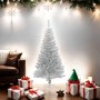 Árbol de Navidad artificial con soporte PET plateado 150 cm en Decoración Festiva y Estacional | Comprar online en Foru.es