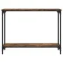 Mesa consola madera de ingeniería roble ahumado 101x30,5x75 cm de , Mesas auxiliares - Ref: Foro24-837704, Precio: 40,69 €, D...