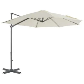 Sombrilla voladiza con poste de aluminio 300 cm arena de vidaXL, Sombrillas - Ref: Foro24-44620, Precio: 187,32 €, Descuento: %