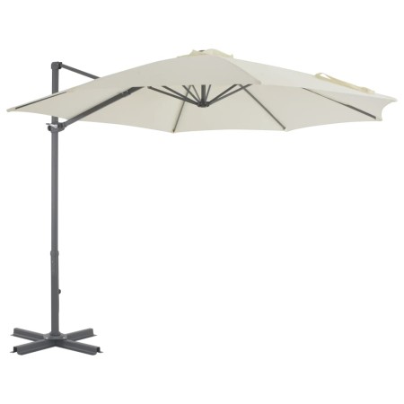 Sombrilla voladiza con poste de aluminio 300 cm arena de vidaXL, Sombrillas - Ref: Foro24-44620, Precio: 187,44 €, Descuento: %