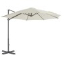 Sombrilla voladiza con poste de aluminio 300 cm arena de vidaXL, Sombrillas - Ref: Foro24-44620, Precio: 187,44 €, Descuento: %