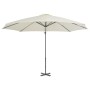 Sombrilla voladiza con poste de aluminio 300 cm arena de vidaXL, Sombrillas - Ref: Foro24-44620, Precio: 187,44 €, Descuento: %