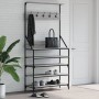 Perchero con zapatero gris Sonoma 90x34x184 cm de , Organizadores de vestidores y perchas de barra - Ref: Foro24-837880, Prec...