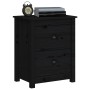 Mesita de noche madera maciza de pino negra 50x35x61,5 cm de vidaXL, Mesitas de noche - Ref: Foro24-813687, Precio: 54,60 €, ...