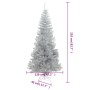 Árbol de Navidad artificial con soporte plateado PET 210 cm en Decoración Festiva y Estacional | Comprar online en Foru.es