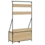 Perchero con zapatero roble Sonoma 100x41x184 cm de , Organizadores de vestidores y perchas de barra - Ref: Foro24-837868, Pr...