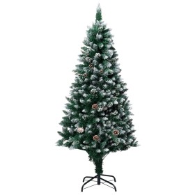 Árbol de Navidad artificial con piñas y nieve blanca 150 cm en Decoración Festiva y Estacional | Comprar online en Foru.es