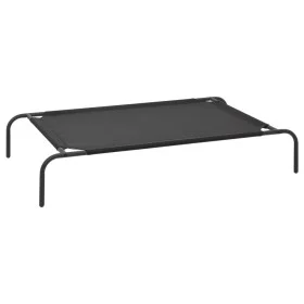 Cama de perro elevada negra textilene L de vidaXL, Camas para perros - Ref: Foro24-170662, Precio: 23,60 €, Descuento: %